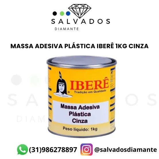 Massa adesiva plástica Iberê 1KG - NOVA 