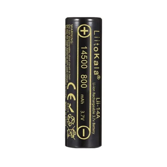 Liitokala 14500 bateria de íon-lítio 3.7v 800mah Célula Recarregável 1000x - Foto 5