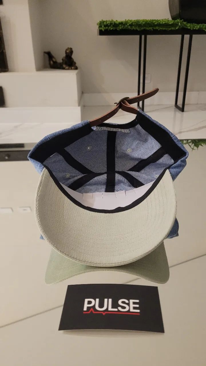 Boné Supreme Pigment Coated S Logo 6-Panel Blue and White