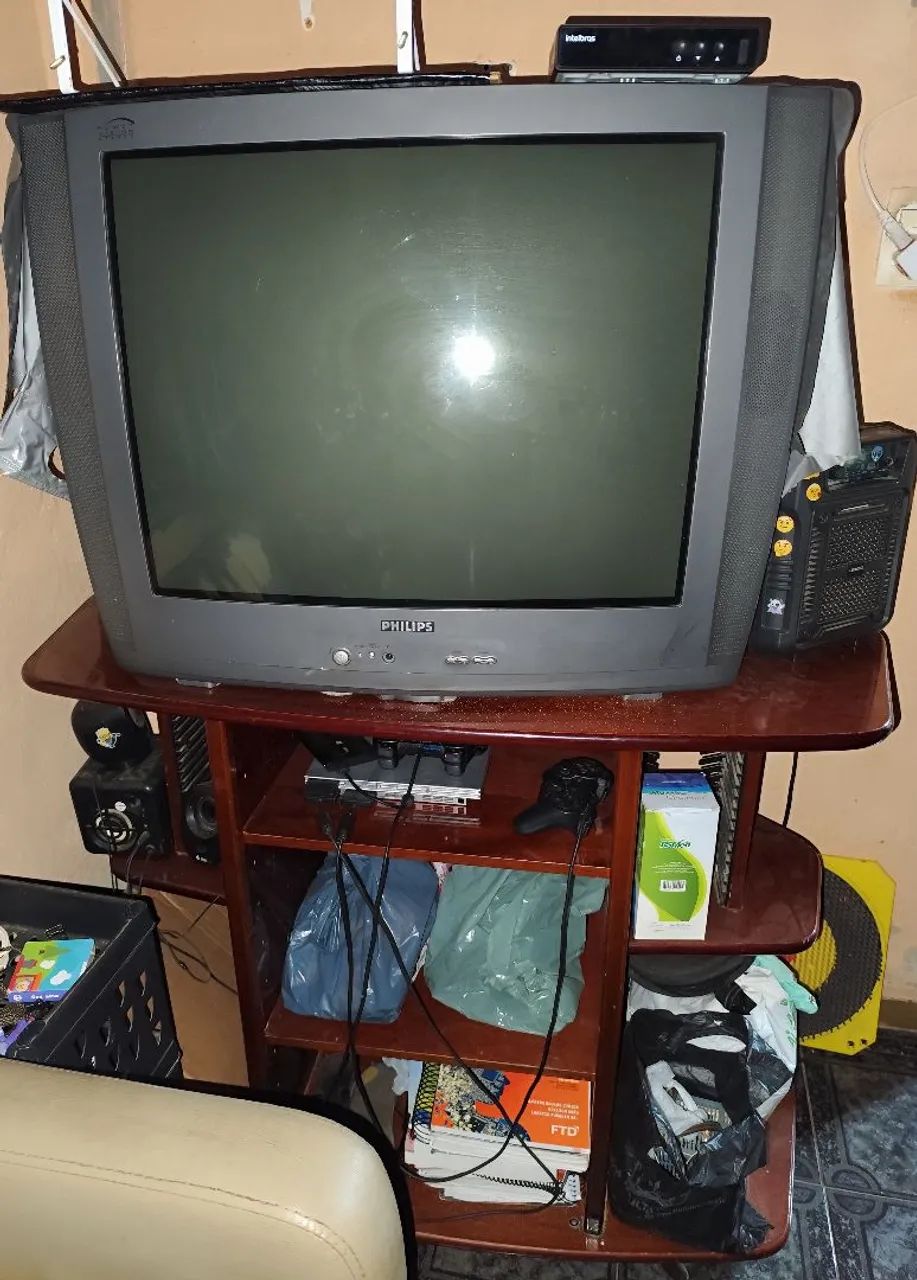 TV Philips 29 polegadas+ estante+conversor digital 