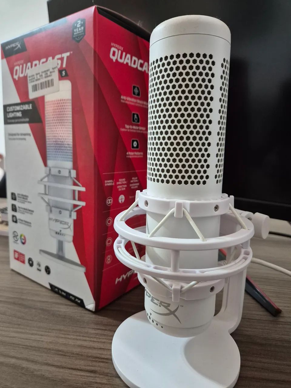 Microfone Gamer HyperX QuadCast S - Foto 4