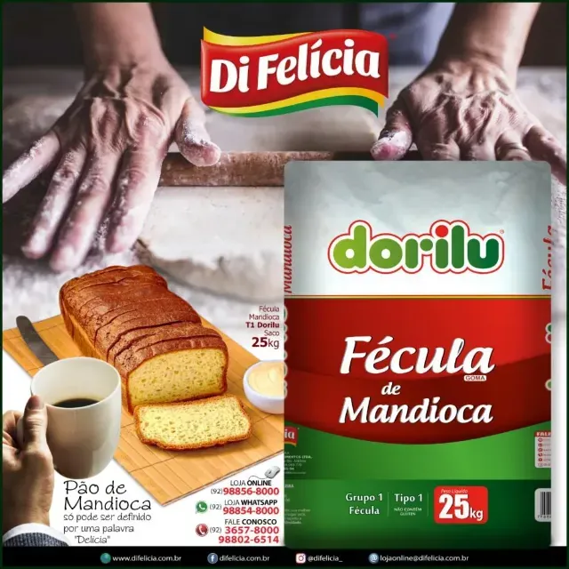FECULA MANDIOCA T1 DORILU SACO 25KG