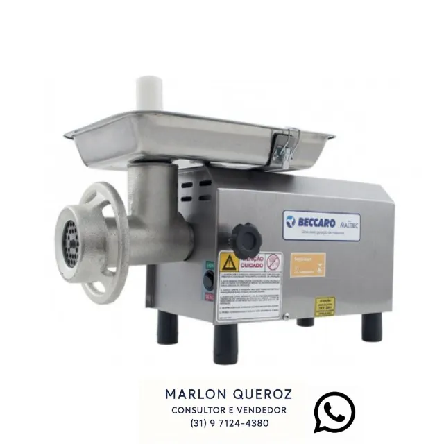 Moedor de Carne Boca 10 Inox Bivolt Beccaro