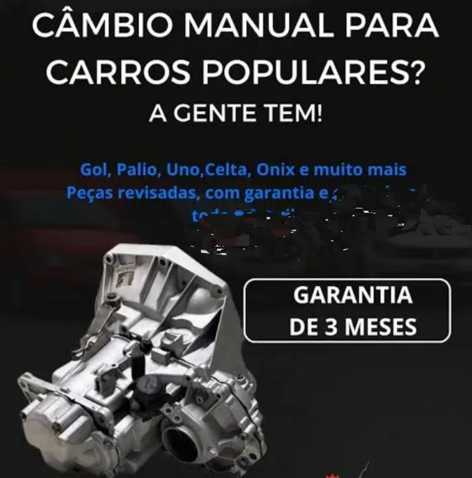 Câmbio Manual para Carros Populares - Garantia 3 meses