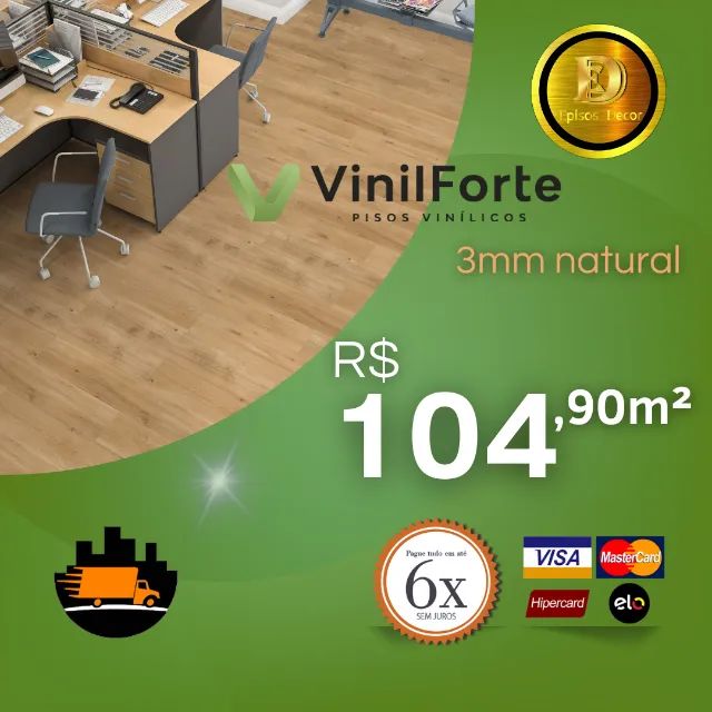Piso Vinilico Vinil Forte 3mm