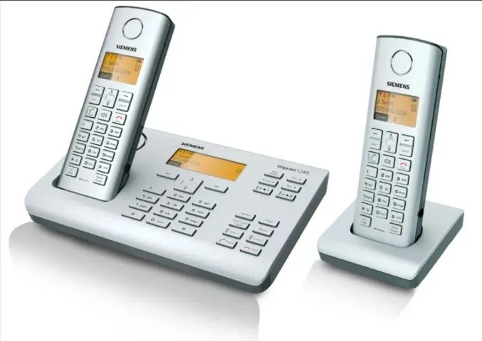 Telefone fixo-Secretaria-Duas linhas- Sem fio-identificador de chamadas