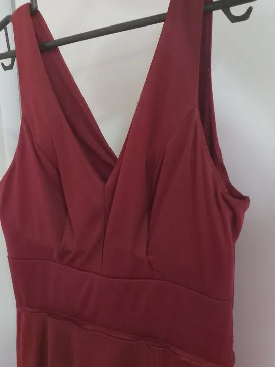 Vestido Longo GG Tule Vermelho para Festa - Foto 3