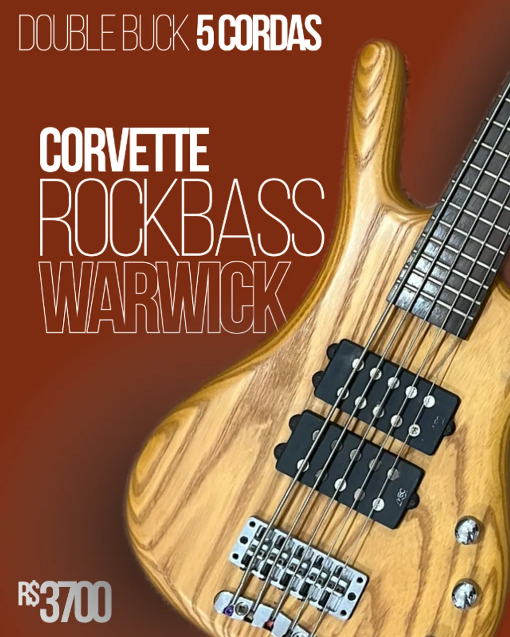 Baixo Warwick Corvette Double Buck 5c