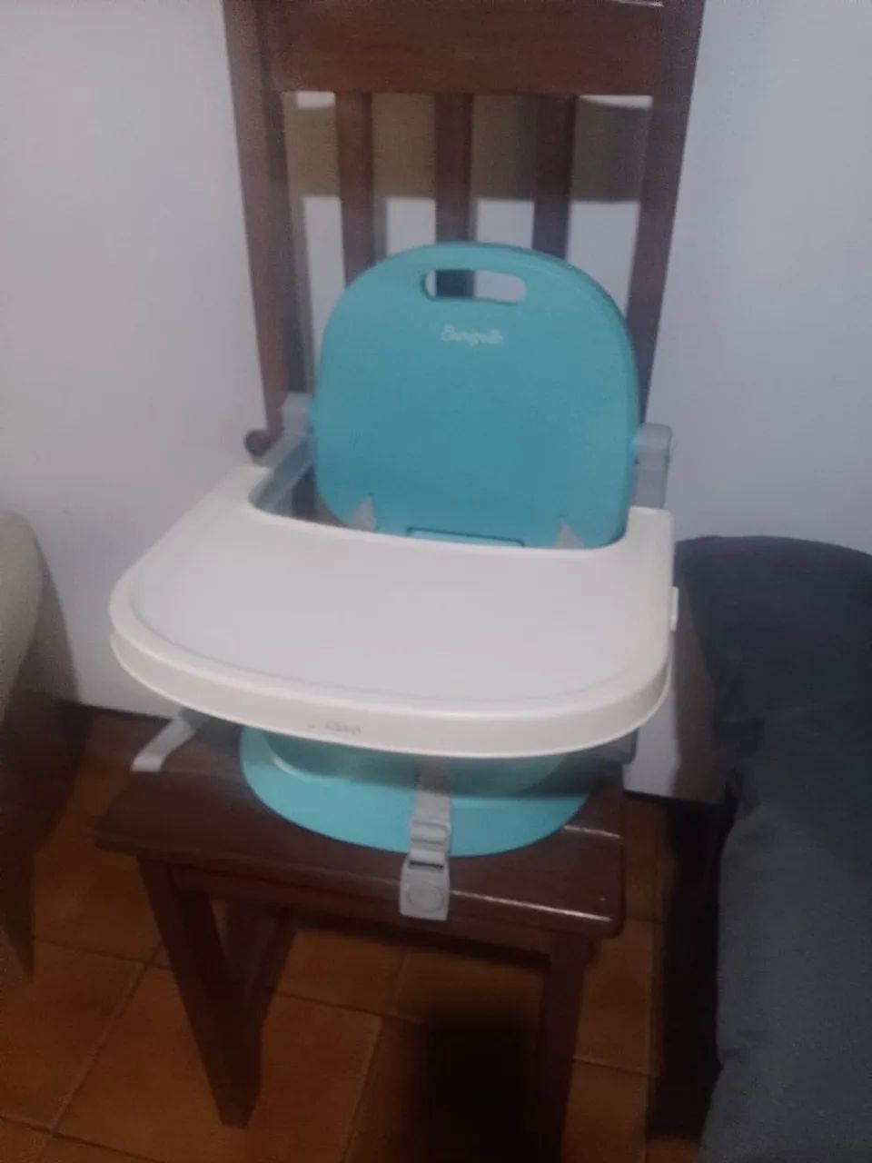 Cadeira de Alimentação Infantil - Azul - Usada
