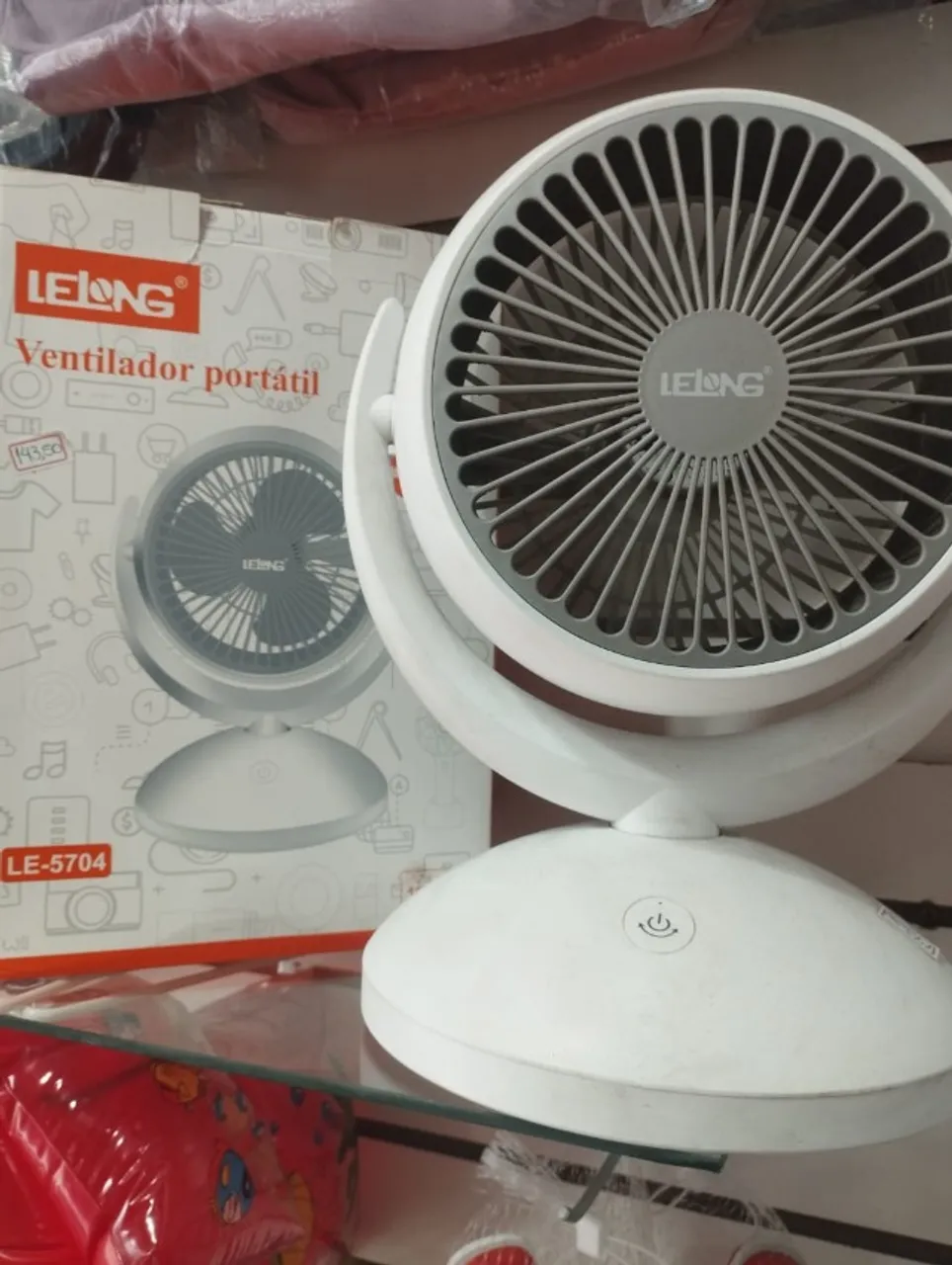 Ventilador Portátil LE-5704 - Silencioso e Potente