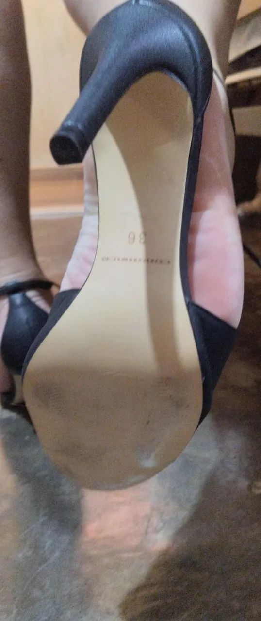 Sandália Salto Alto Preta - Foto 4