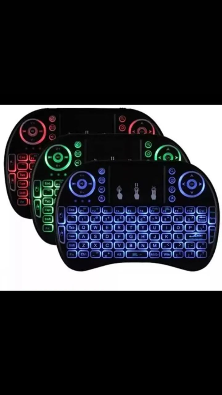 Mini Teclado com Touchpad e Luzes LED