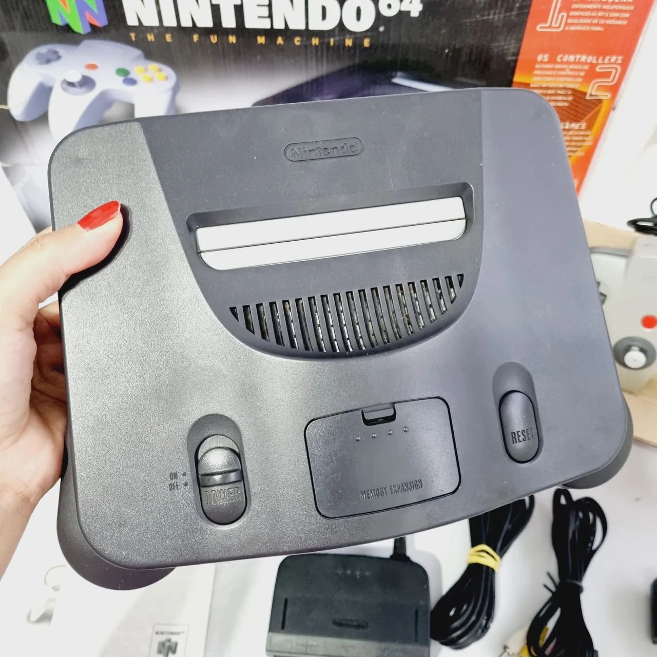 NINTENDO 64 ATOMIC PURPLE LONG BOX Gradiente - Foto 4