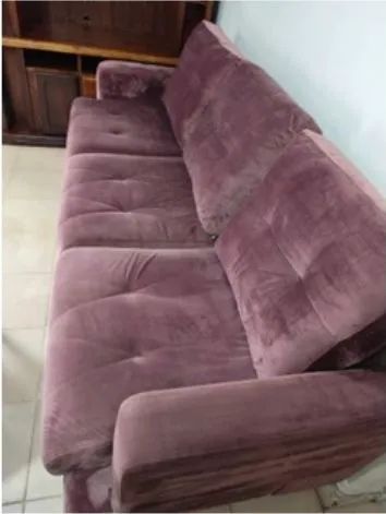 Sofá 3 lugares Suede Rosa  - Foto 2