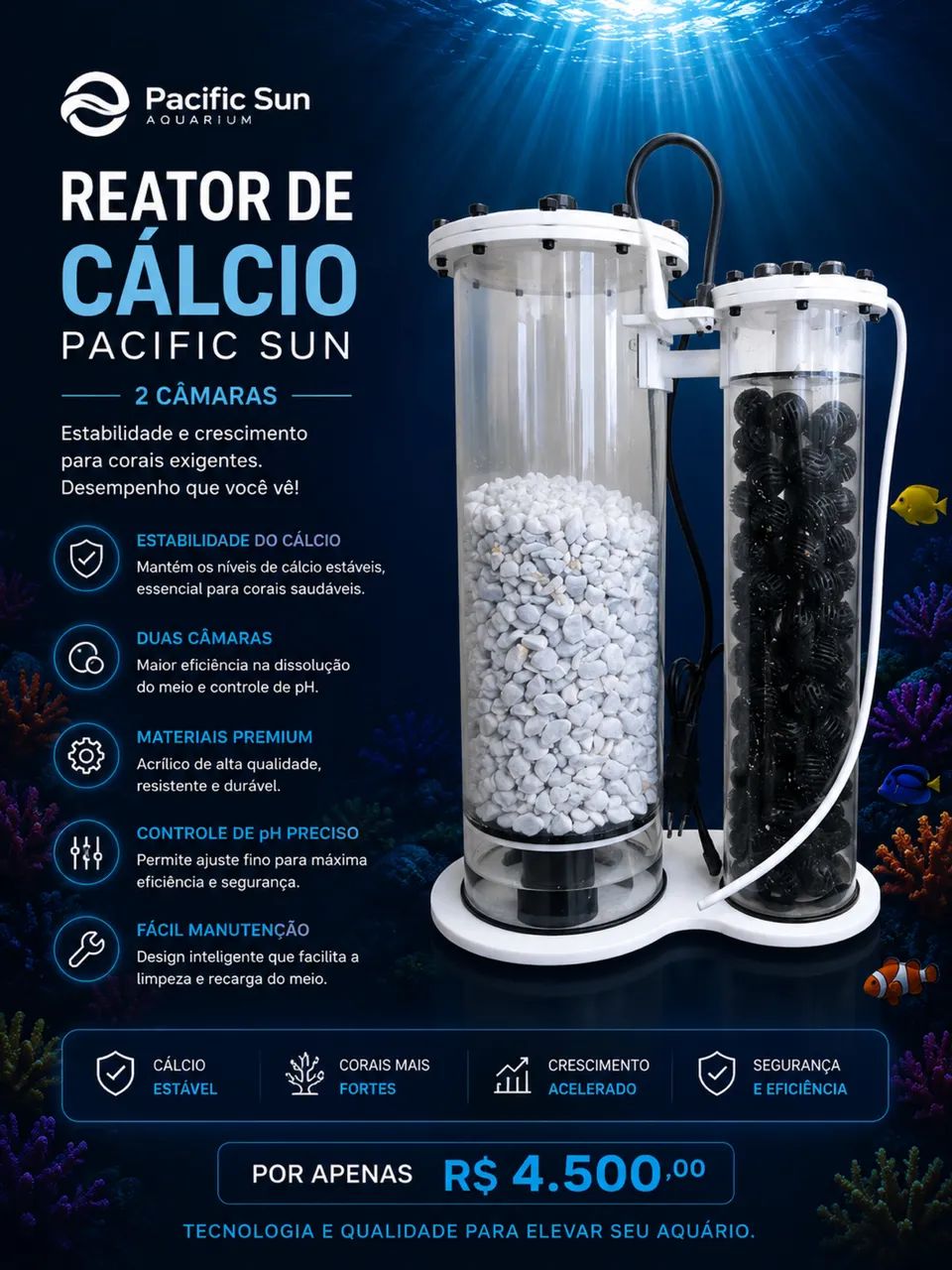 Reator de Cálcio Pacific Sun