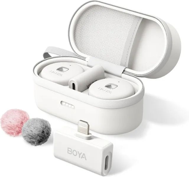 BOYA Microfone de lapela sem fio Omic-D-W para iPhone - Foto 2