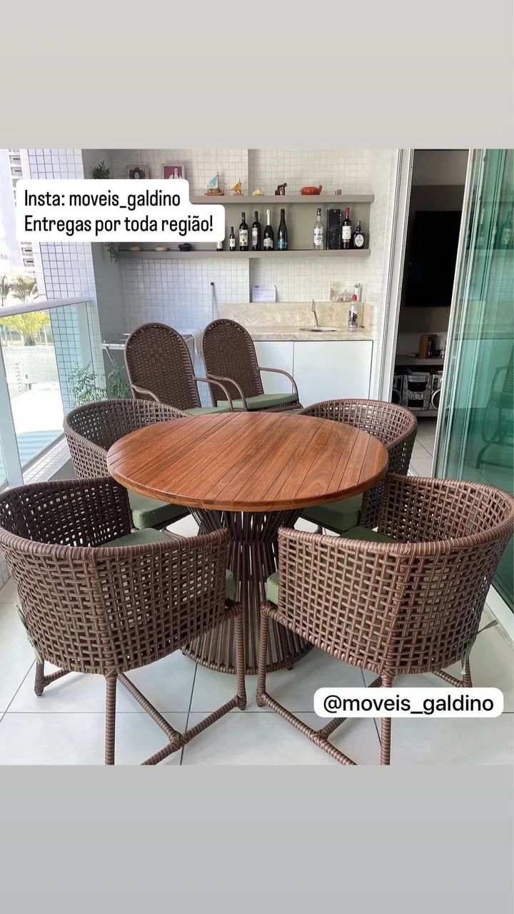 Mesas 4 lugares para área externa, gourmet ou varandas  - Foto 4