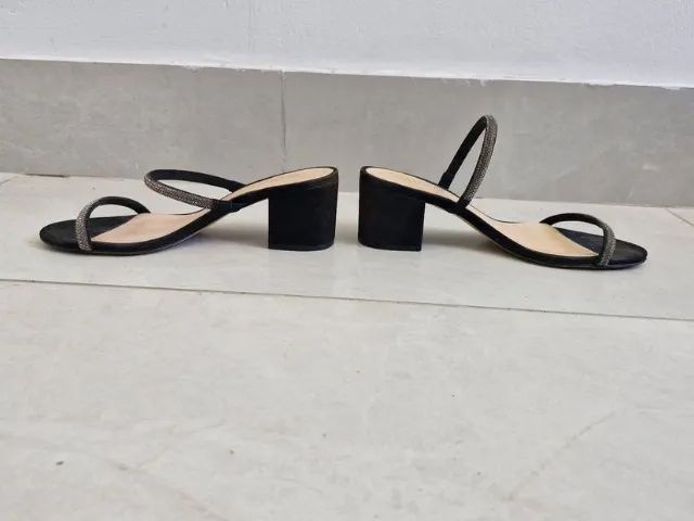 sandália schutz salto bloco preta 36 - Foto 2