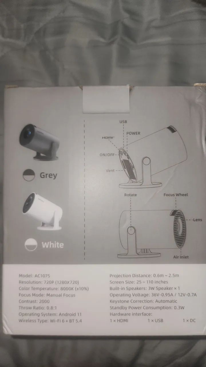 Projetor Battdow ac 1075  - Foto 2