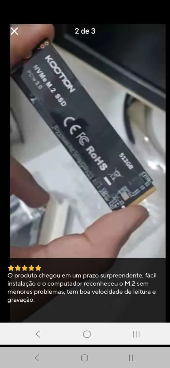 SSD NVME 512 GB. Novo e lacrado. * - Foto 2