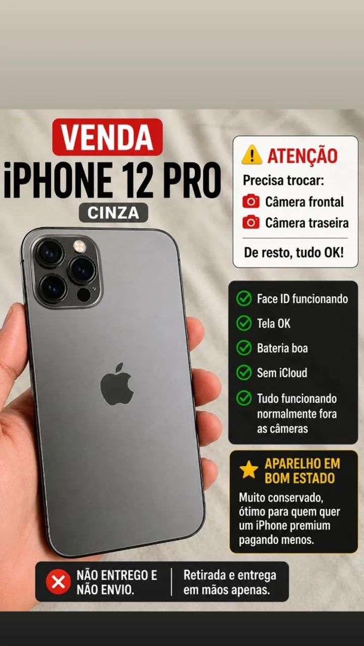 iPhone 12 pro - Celulares e Smartphones - Jardim Jaqueline, São