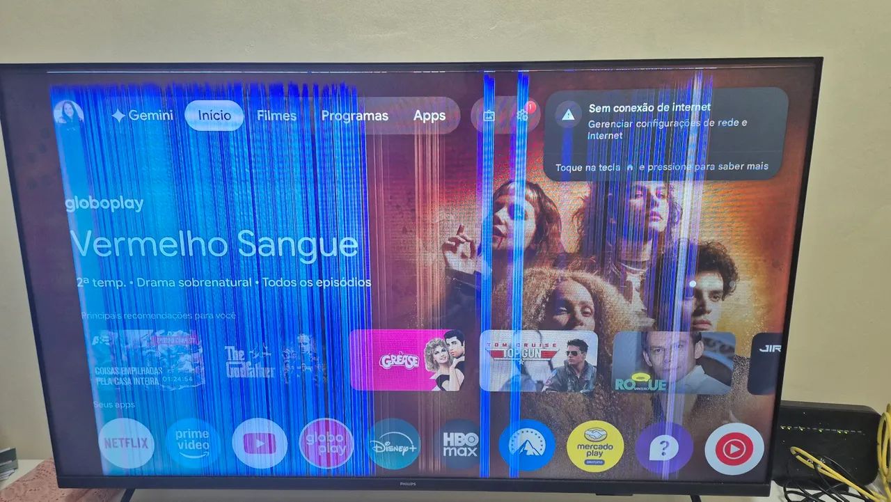 Vendo TV com defeito