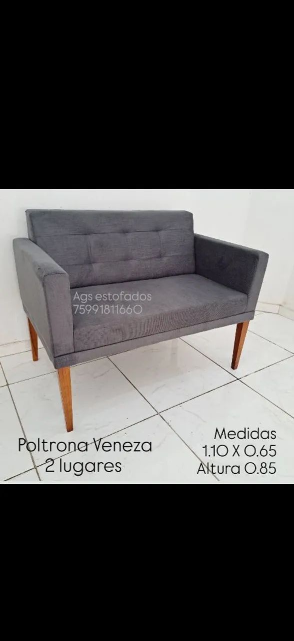 Poltronas 2 lugares. Ags estofados *60  - Foto 2
