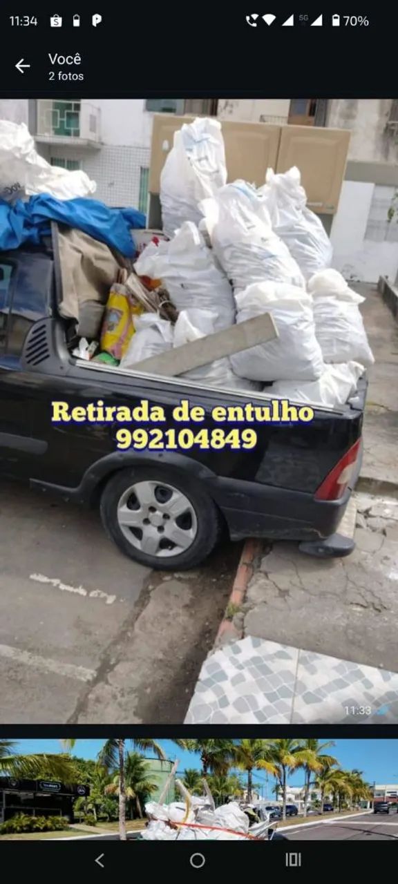 Retirada de entulhos 
