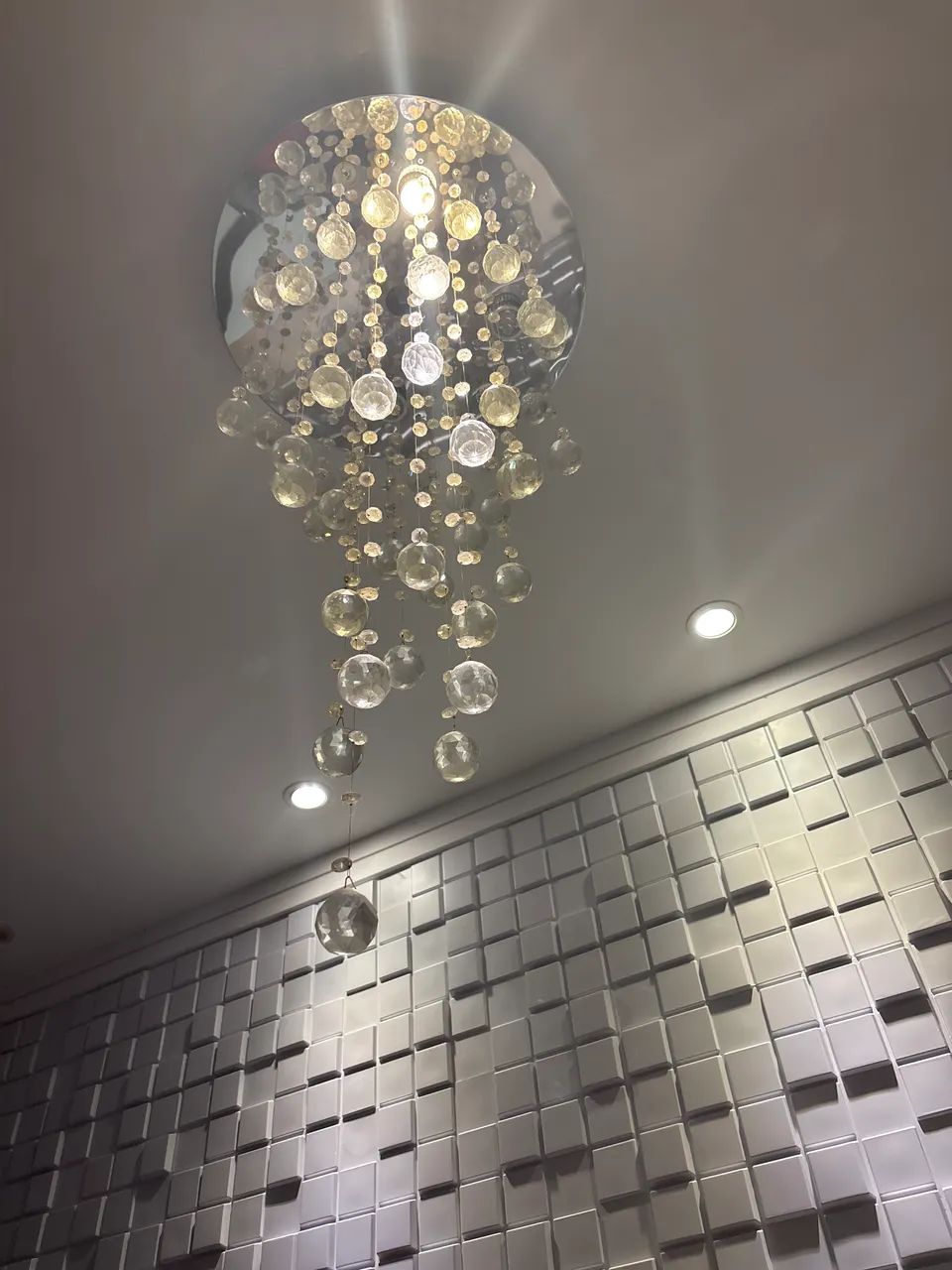 Lustre Cristal com led Longo  - Foto 4