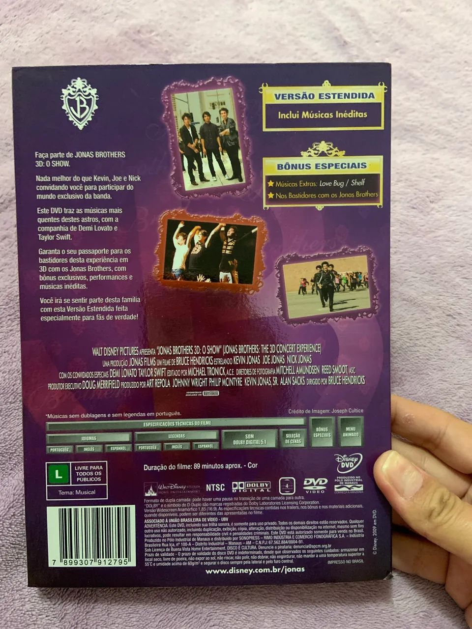 DVD Jonas Brothers 3D: O SHOW - DVD, Blu-Ray e Vídeo Cassete