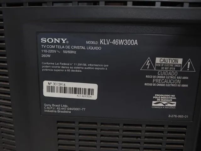 Tv Lcd Sony Bravia 46" polegadas KLV-46W300A - Foto 5