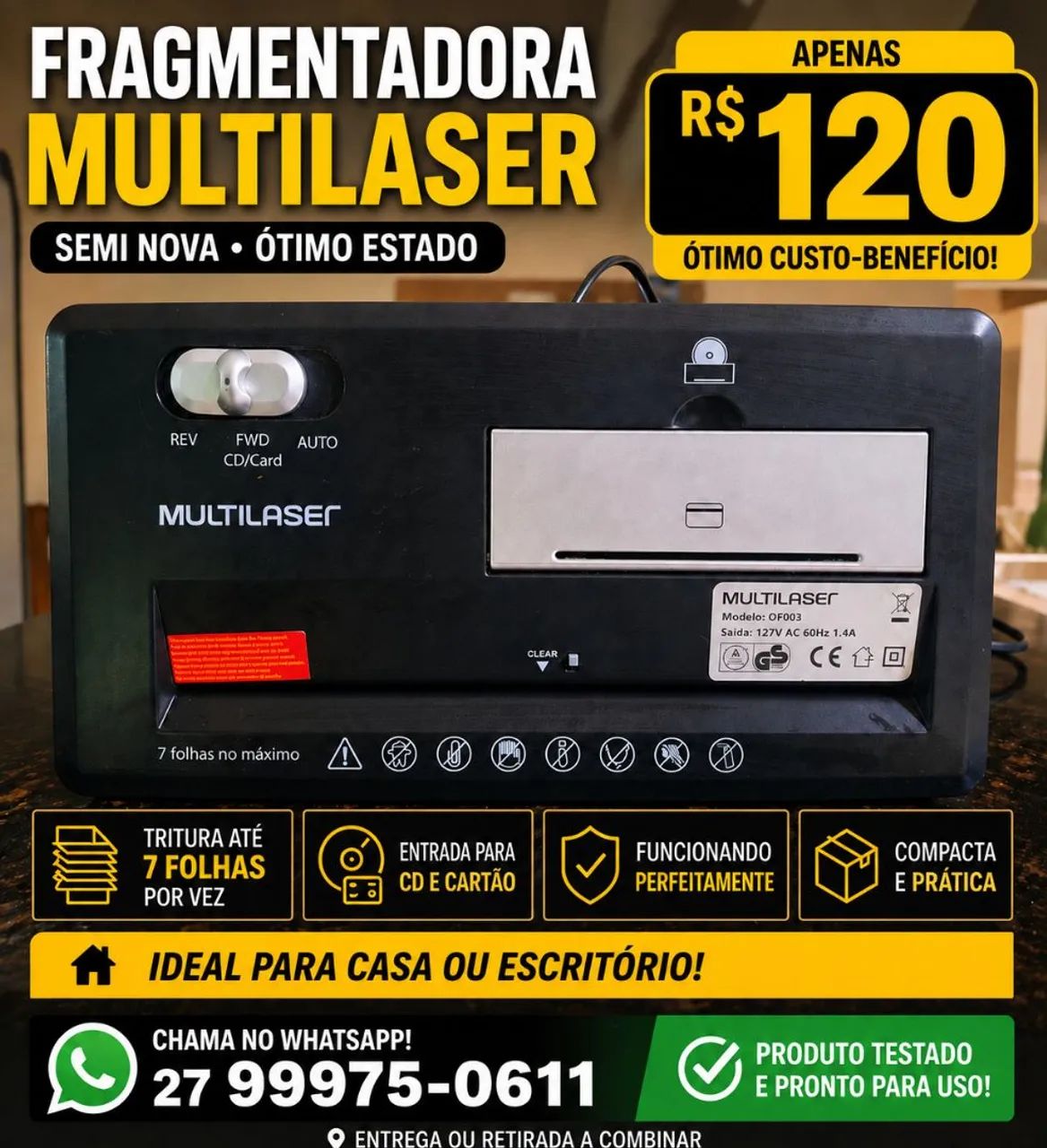 Fraguimentadora multilaser 