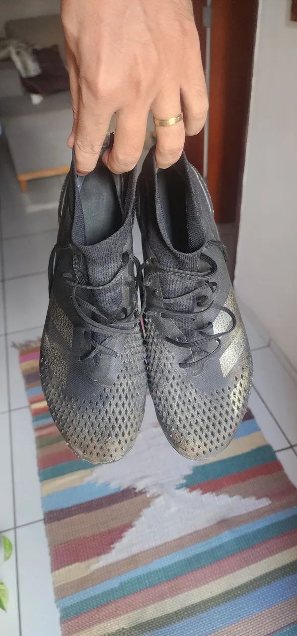 Chuteira de campo adidas Predator Mutator 20.1 FG preta - Calçados