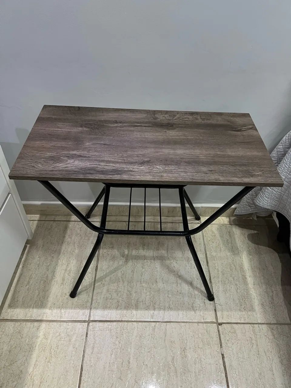 Mesa de Ferro com Madeira - Vintage - Foto 2