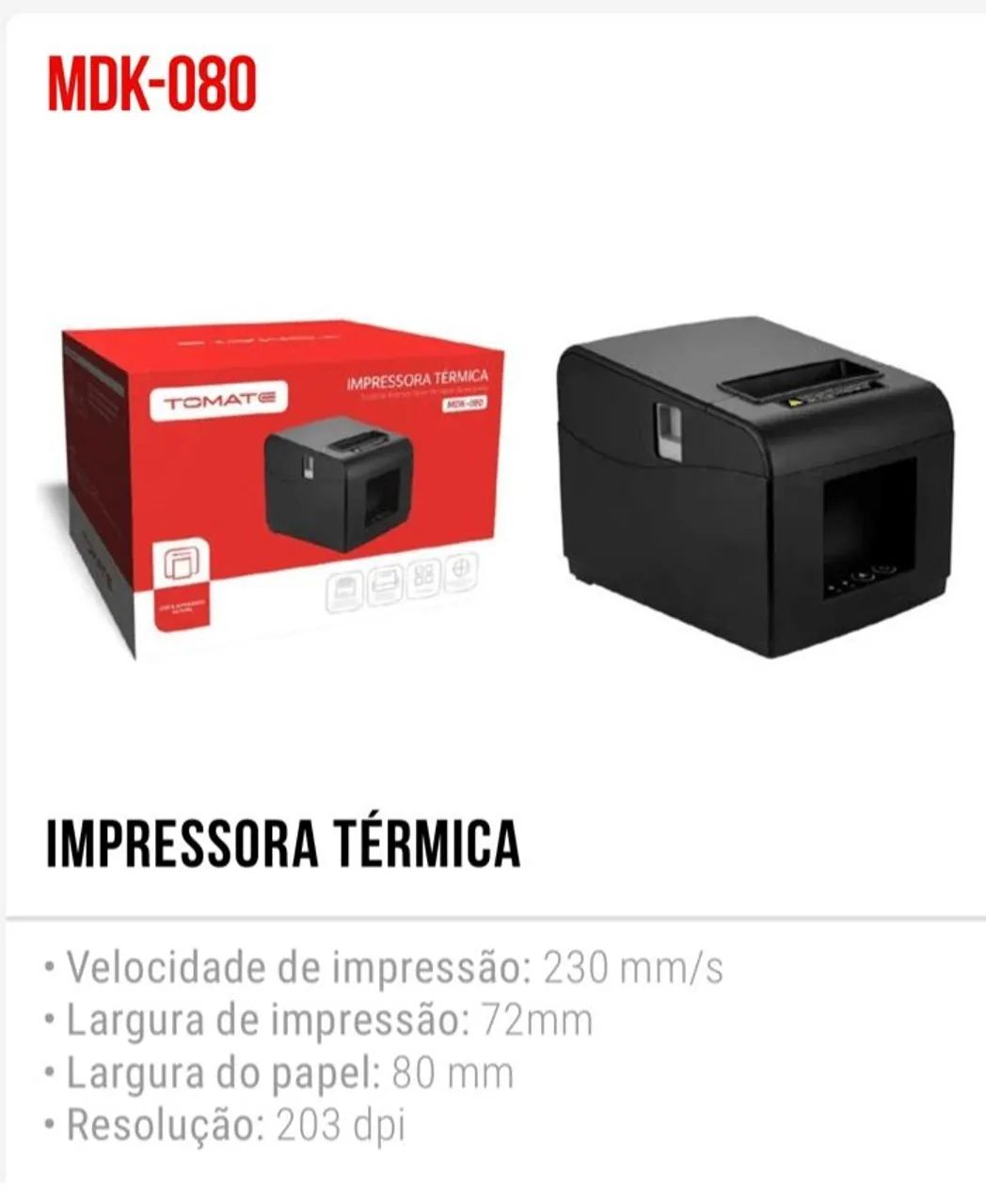 Impressora térmica Tomate MDK-080 - Foto 3