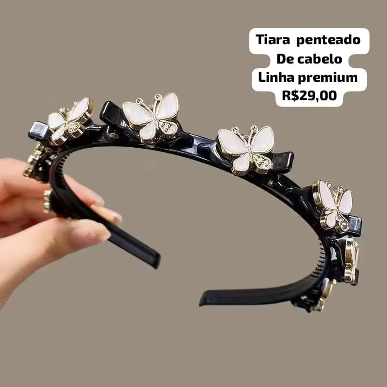 Tiara de cabelo penteado linha premium 