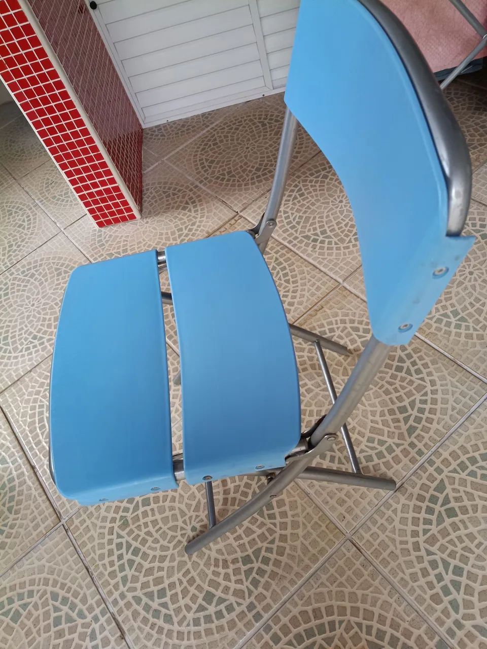 Cadeira dobrável azul (2)