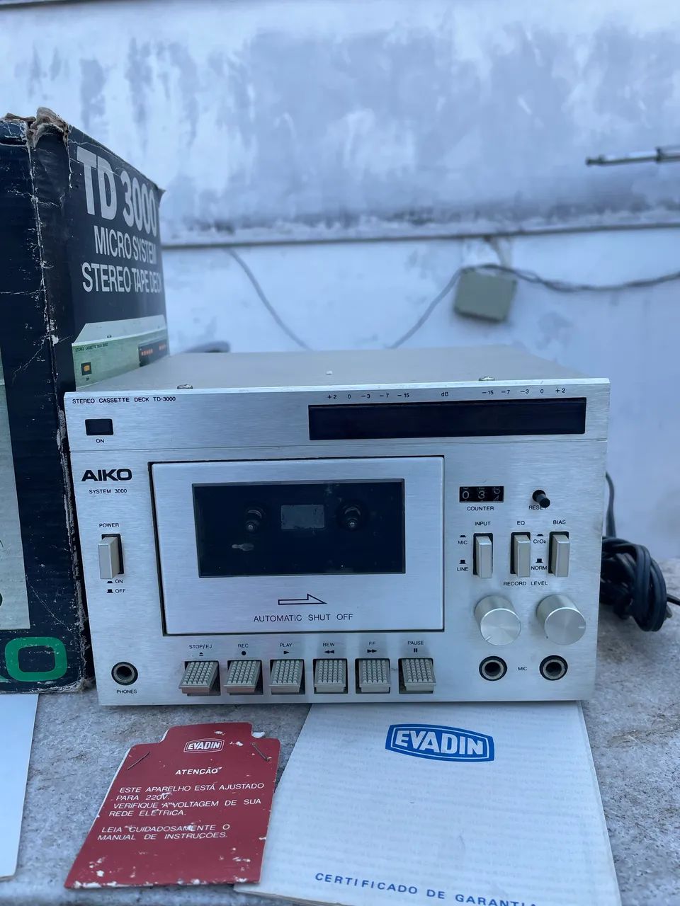 Tape deck toca fitas Aiko Td3000  na caixa  - Foto 5