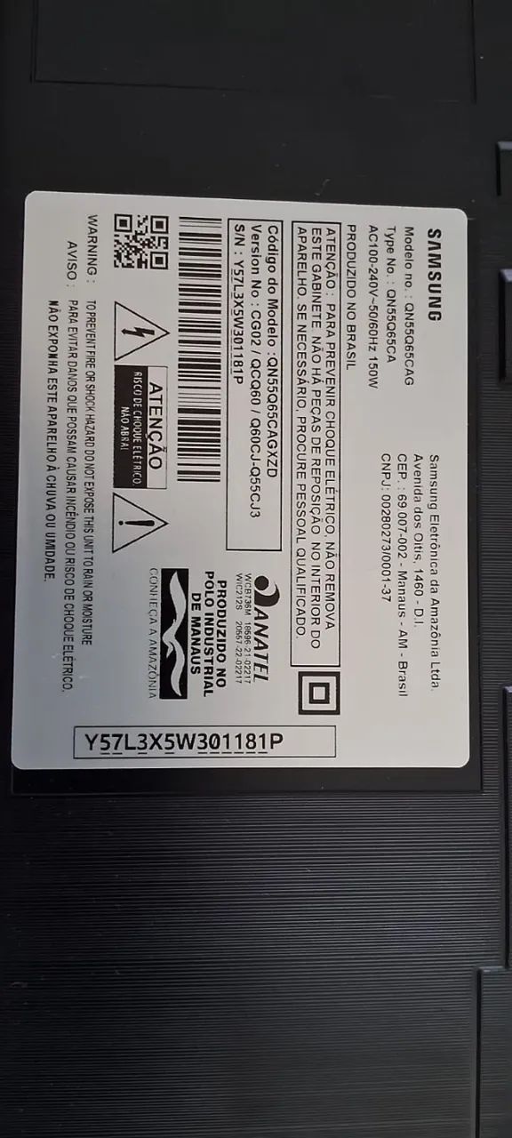 Placa Main para Tv Samsung QN55Q65CAG - Foto 5