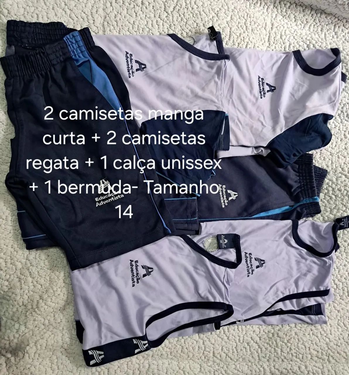 Uniforme Colégio Adventista tamanho 14