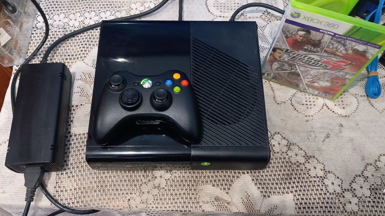 Xbox 360 Super Slim Bloqueado Completo Modelo E - Foto 2