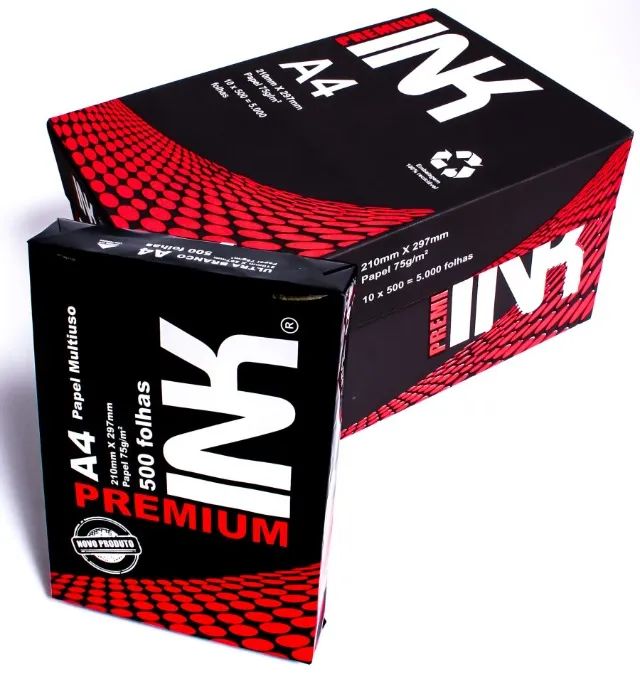 Caixa Ink Premium A4 75g Branco C/10 Pct De 500 Fls