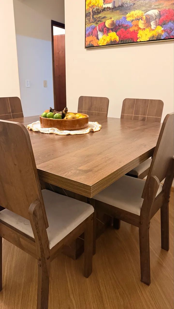 Mesa de jantar 6 lugares com cadeiras  - Foto 5