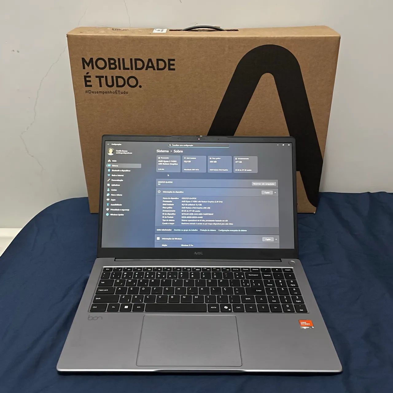 Notebook Avell - 16g RAM / 512 SSD
