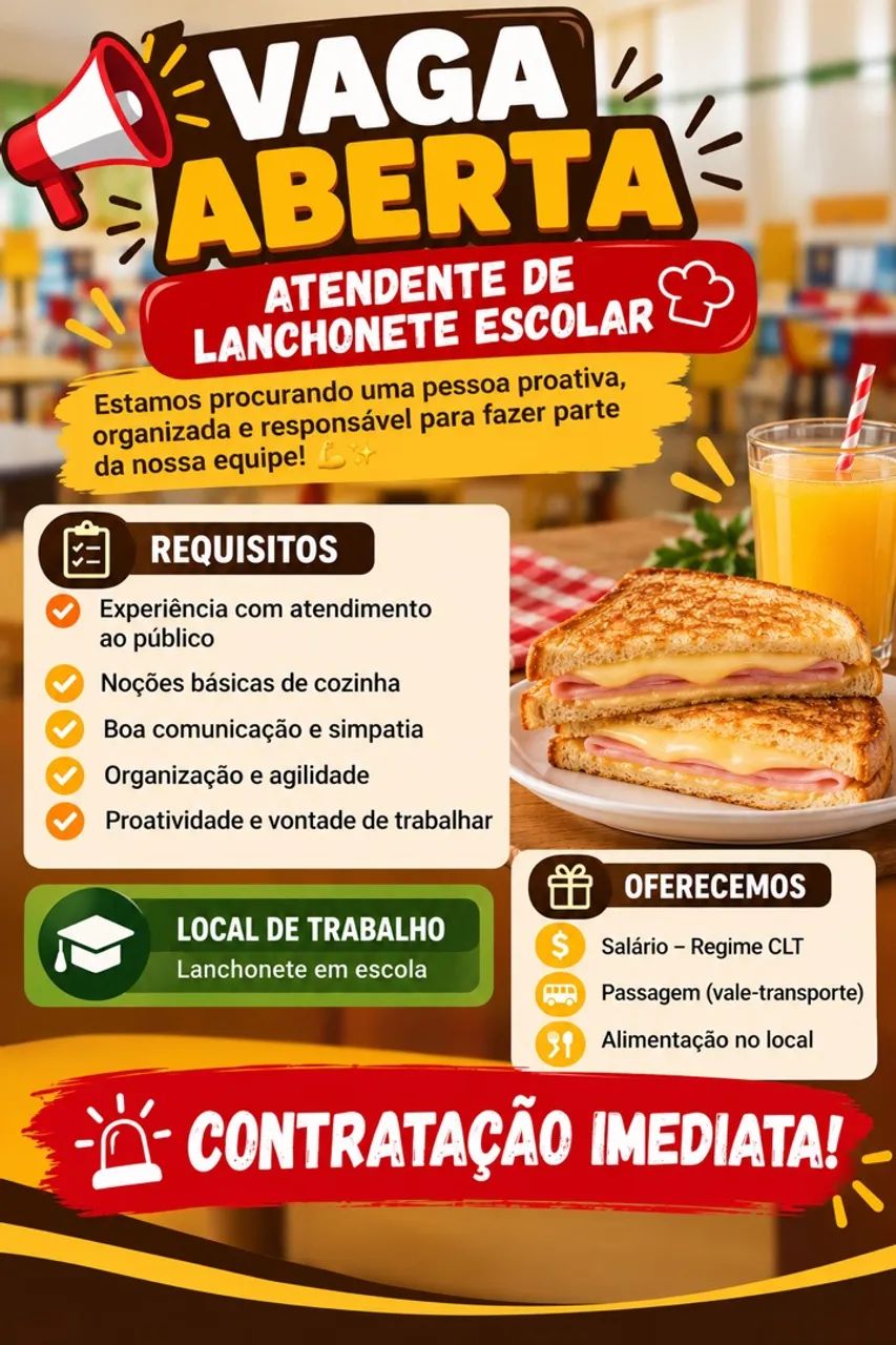 Atendende - Lanchonete Escolar