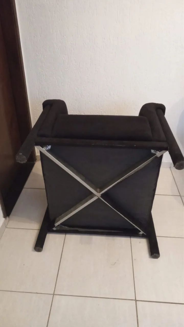 Poltrona Quadrada Preta - Foto 4
