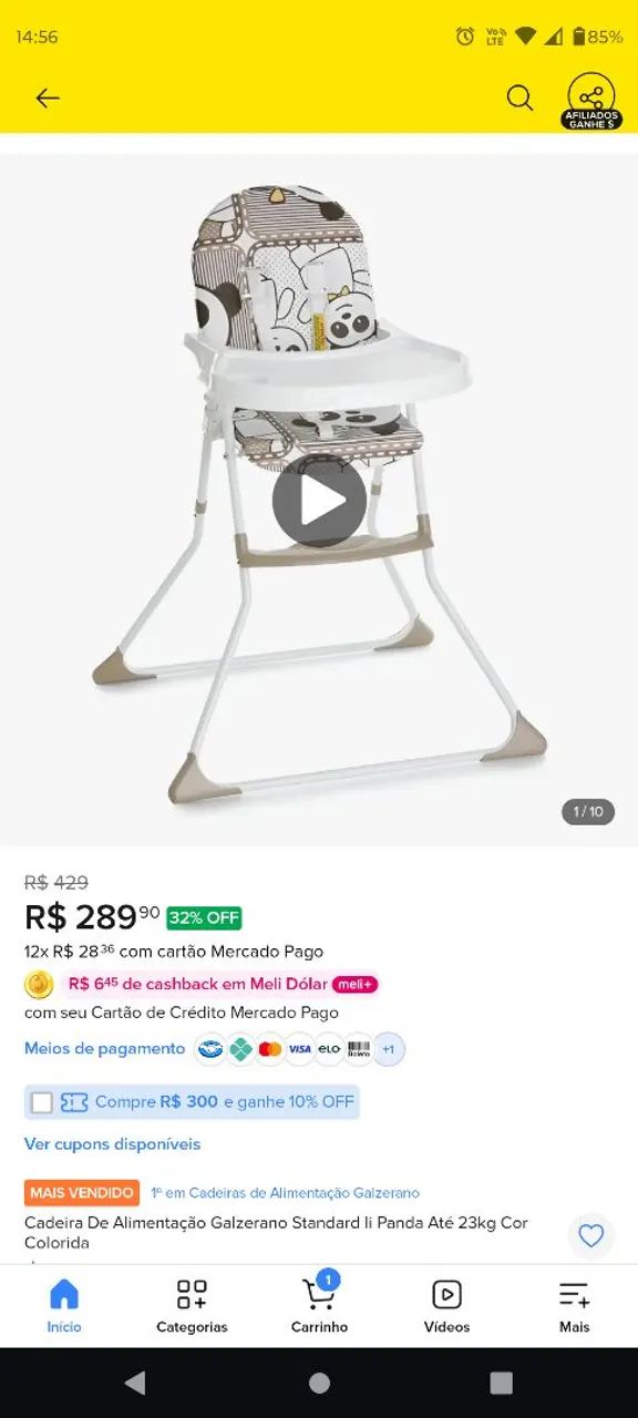 Cadeira de alimentação 