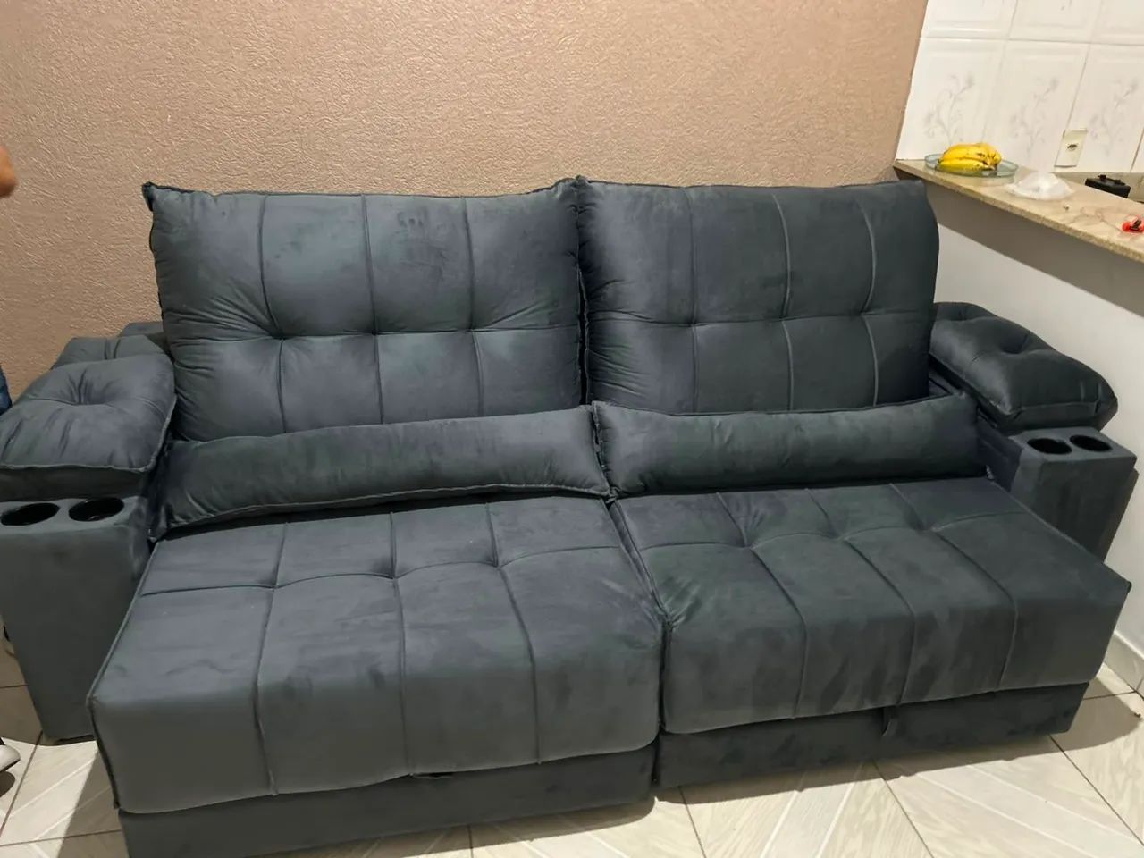 Sofá retrátil e Reclinável 2,50m novo  - Foto 2