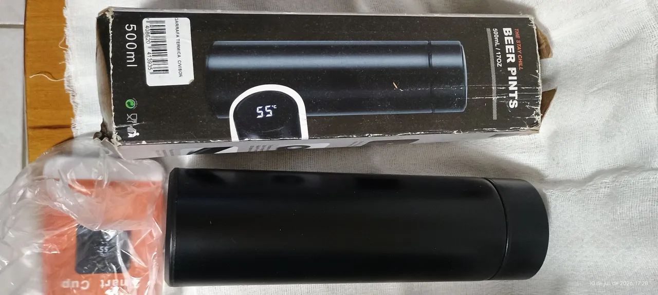 Garrafa térmica com visor 