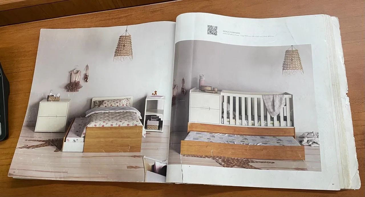 Conjunto Berço Bi/Cama e guarda-roupa - Foto 4